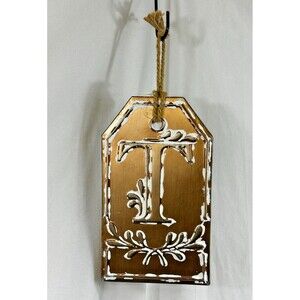 NEW Ashland 11" Letter "T" Metal Wall Decor Letter Monogram Initial-Bronze/Gold